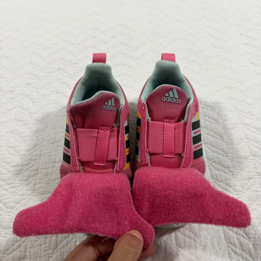 Kids Adidas Minnie Mouse Pink Running Shoes Size 7.5K‎ Toddler Girls